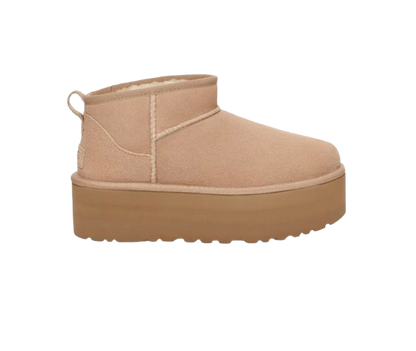 UGG Botte Classic Ultra Mini à plateforme Beige