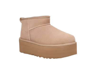 UGG Botte Classic Ultra Mini à plateforme Beige